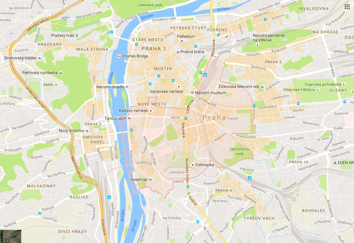 Прага 2 на карте праги квартира в лондоне купить недорого