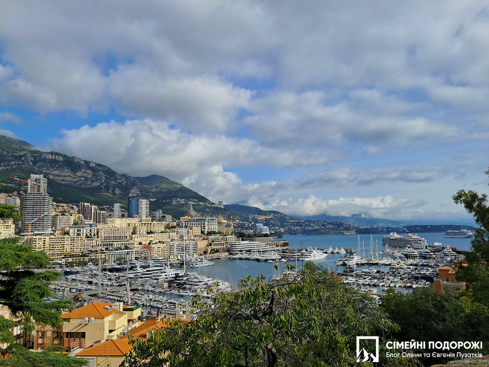 Монако за 1 день. Панорама Монако з площі біля Князівського палацу.
